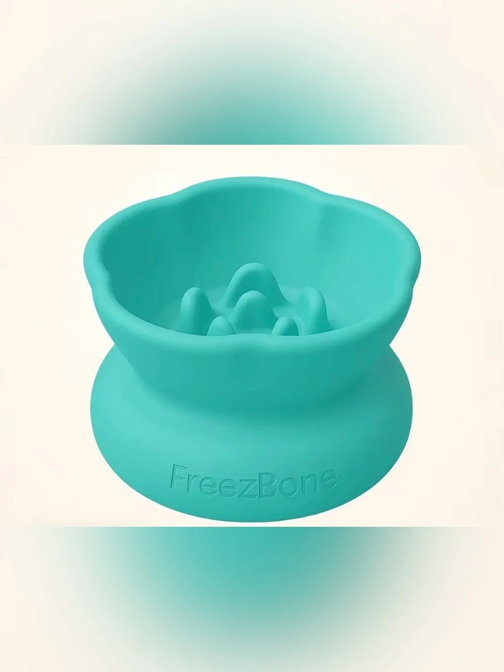 Freezbone L Flower Treat/ meal cup Dog toy NEW Aqua Mint dogs 25 to 140 pounds!
